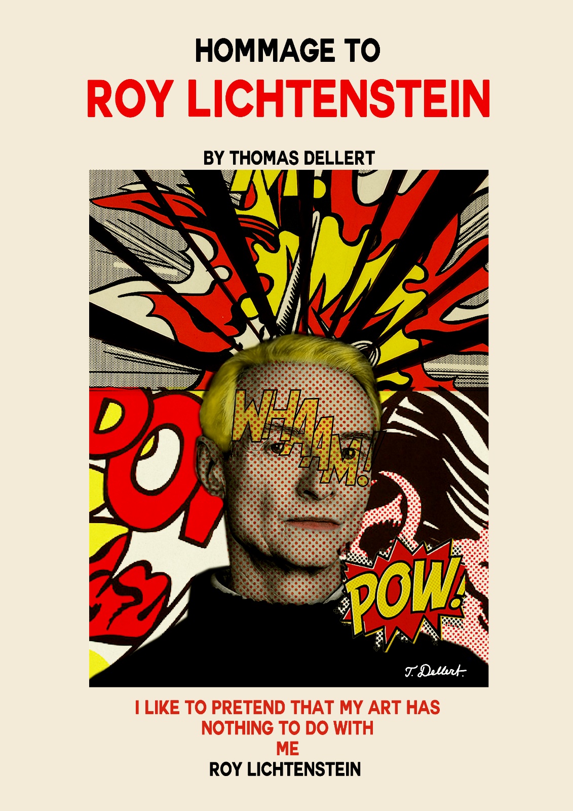 Roy lichtenstein by thomas dellert poster 